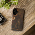 Load image into Gallery viewer, Autumn Tabby Cat Tough Phone Case — Vintage Floral Fall Design