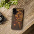Load image into Gallery viewer, Romantic Vintage Painting Phone Case — Couples Embrace Protective Tough Case