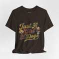 Load image into Gallery viewer, Just A Girl That Loves Dogs T-Shirt — Cute Retro Dog Lover Tee