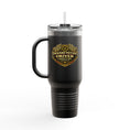 Load image into Gallery viewer, 40oz Insulated Travel Mug – “Onward Motion Driver” Racing Logo Stainless Tumbler