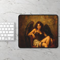 Load image into Gallery viewer, Gothic Angel Gaming Mouse Pad — Dark Velvet Poetry Raven Artwork