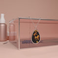 Load image into Gallery viewer, Oval Pendant Necklace with Vintage Angel Painting — Religious Teardrop Locket