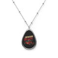 Load image into Gallery viewer, Onward Motion Retro Race Car Oval Necklace — Vintage Racing Pendant Jewelry