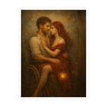 Load image into Gallery viewer, Romantic Embrace Vinyl Sticker — Vintage Lovers Art Kiss-Cut Decal