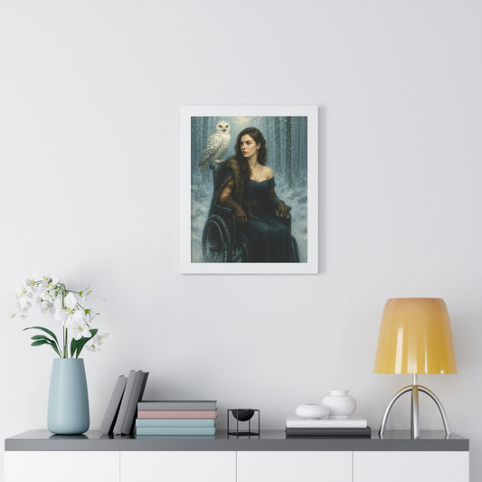 Framed Vertical Artwork WINTER KNOWS HER NAME