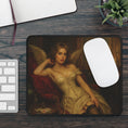 Load image into Gallery viewer, Retro Angel Pin-Up Gaming Mouse Pad — Vintage Romantic Desk Mat
