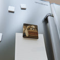 Load image into Gallery viewer, Shih Tzu Nap on Books Porcelain Magnet — Square Dog Lover Gift
