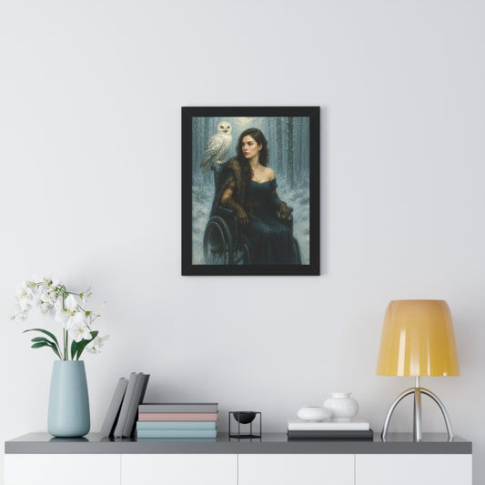 Framed Vertical Artwork WINTER KNOWS HER NAME