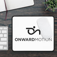 Load image into Gallery viewer, Onward Motion Logo Gaming Mouse Pad — Minimalist Black & White Desk Mousepad
