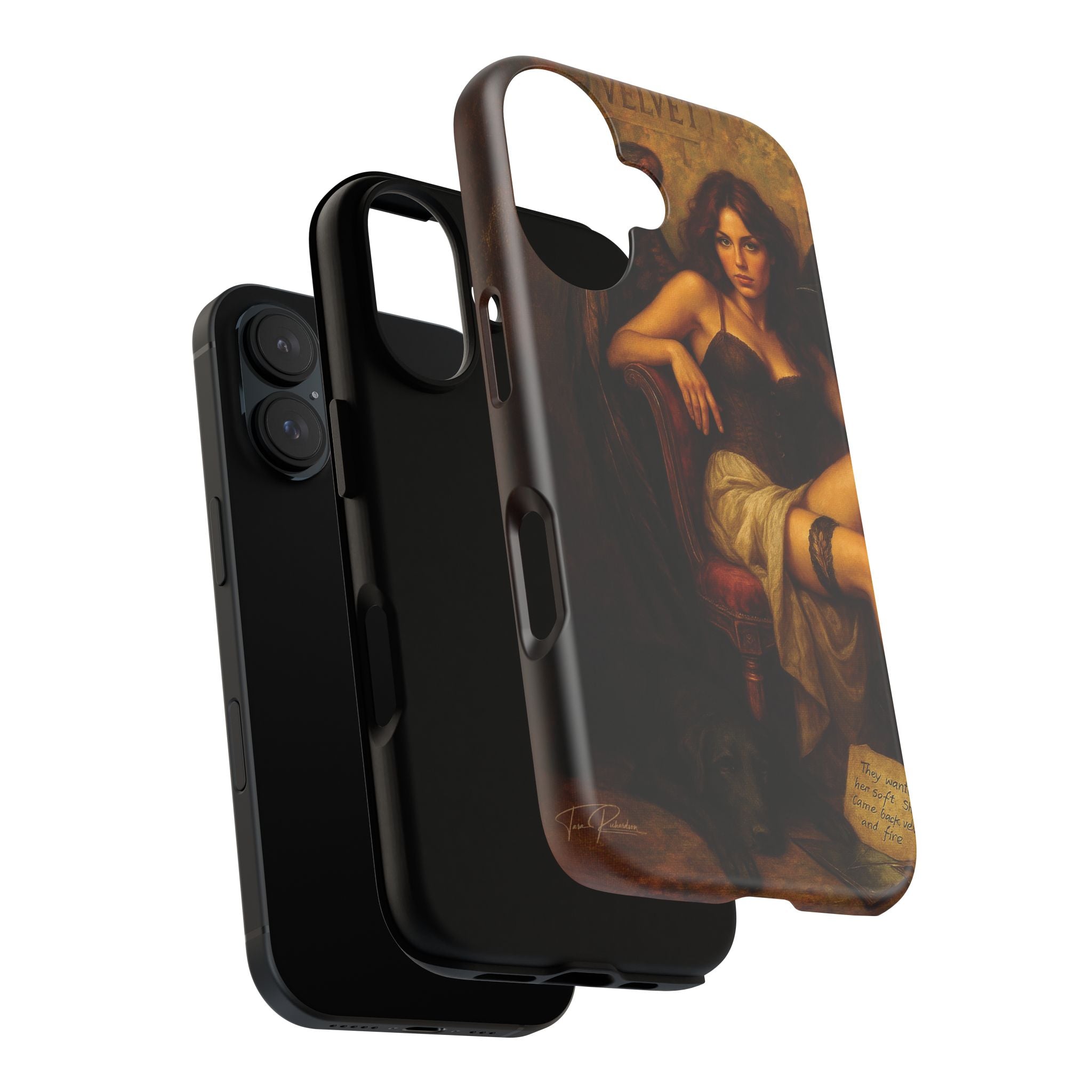 Vintage Pin-Up Phone Case — Sultry Victorian Femme Art Protective Cover