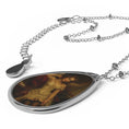 Load image into Gallery viewer, Victorian Portrait Oval Necklace – Vintage Art Teardrop Pendant
