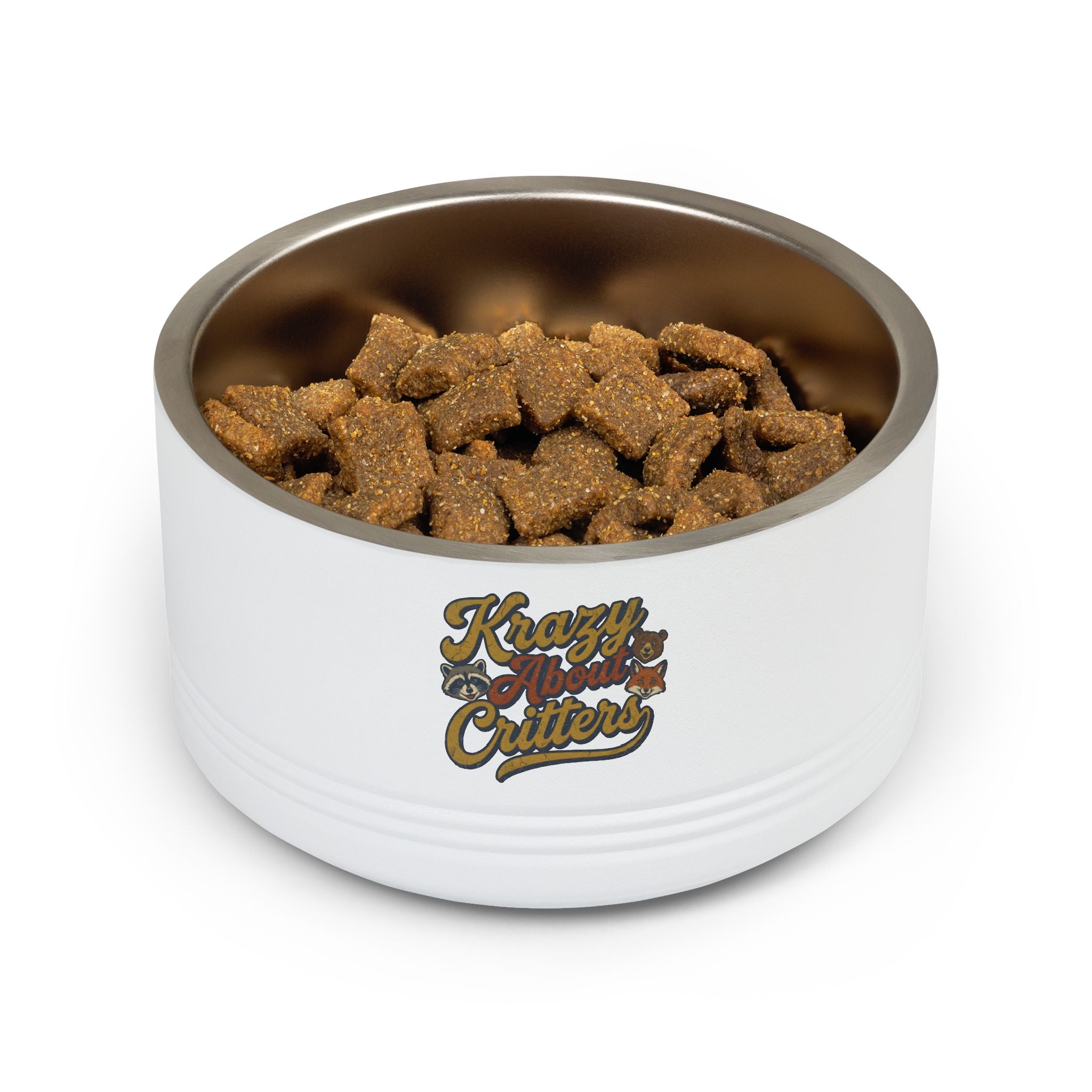 Krazy Critters 18oz Stainless Pet Bowl — Non-Slip Ceramic-Style Water & Food Dish