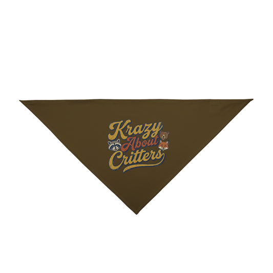 Pet Bandana — "Krazy About Critters" Cute Animal Lover Dog & Cat Bandana