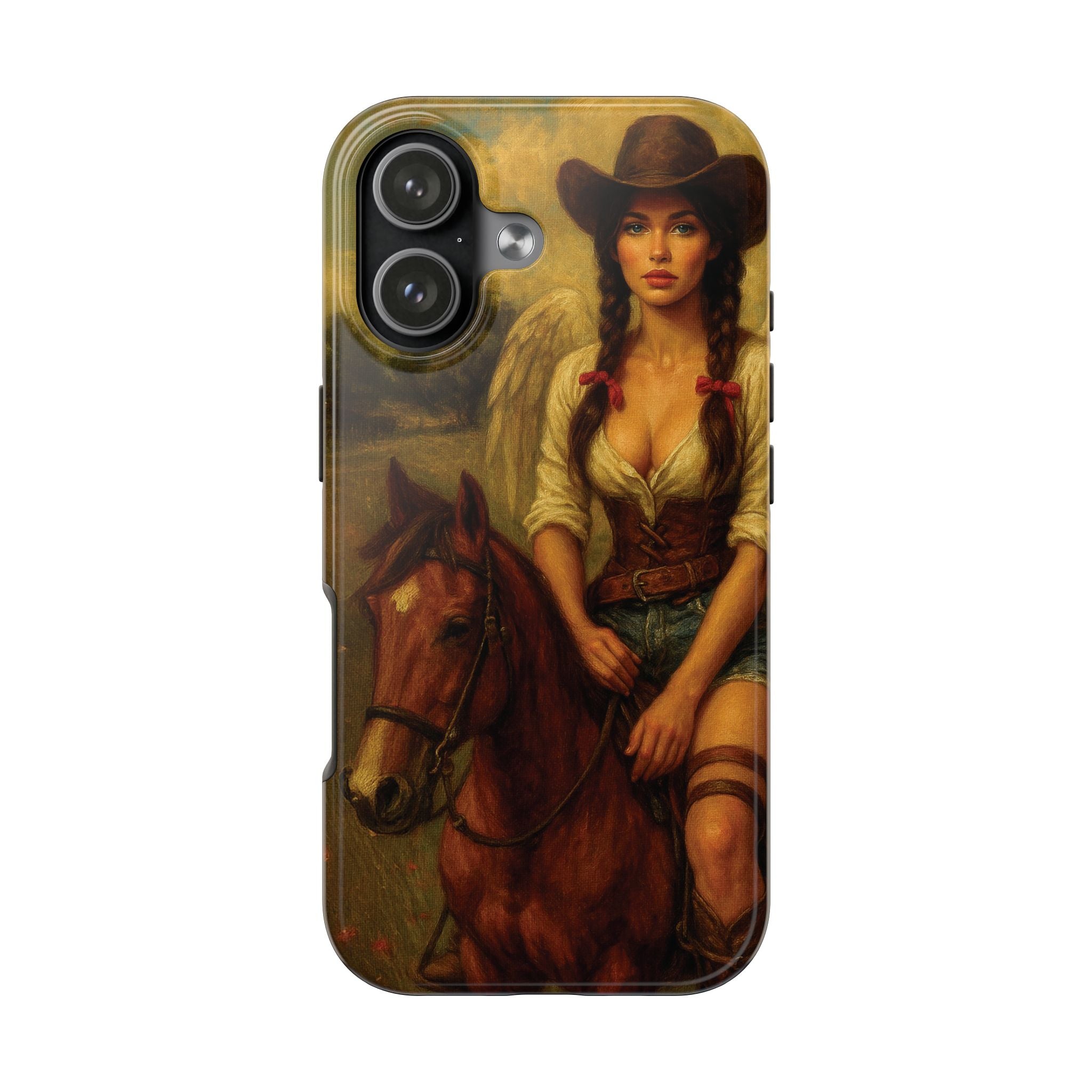 Western Cowgirl Phone Case — Vintage Rodeo Art Tough Phone Case
