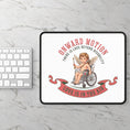 Load image into Gallery viewer, Onward Motion Gaming Mouse Pad — "Love Is in the Air" Disability Pride Cupid Design
