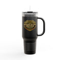 Load image into Gallery viewer, 40oz Insulated Travel Mug – “Onward Motion Driver” Racing Logo Stainless Tumbler
