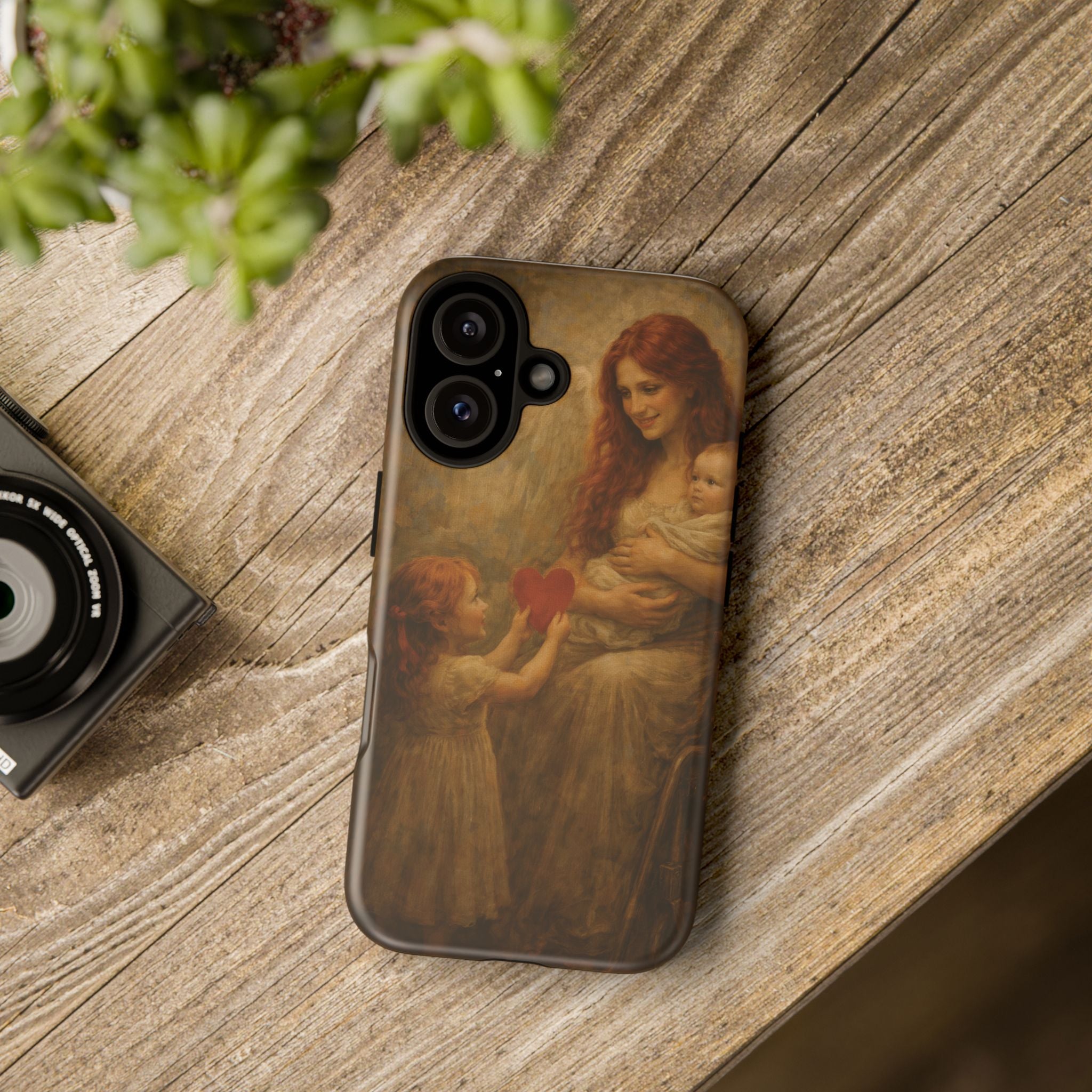 Phone Case — Vintage Mother & Children Art Heart Gift Case