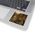Load image into Gallery viewer, Wheelchair Girl in Cottage Forest Sticker — Inspirational Nature Scene Kiss-Cut Sticker
