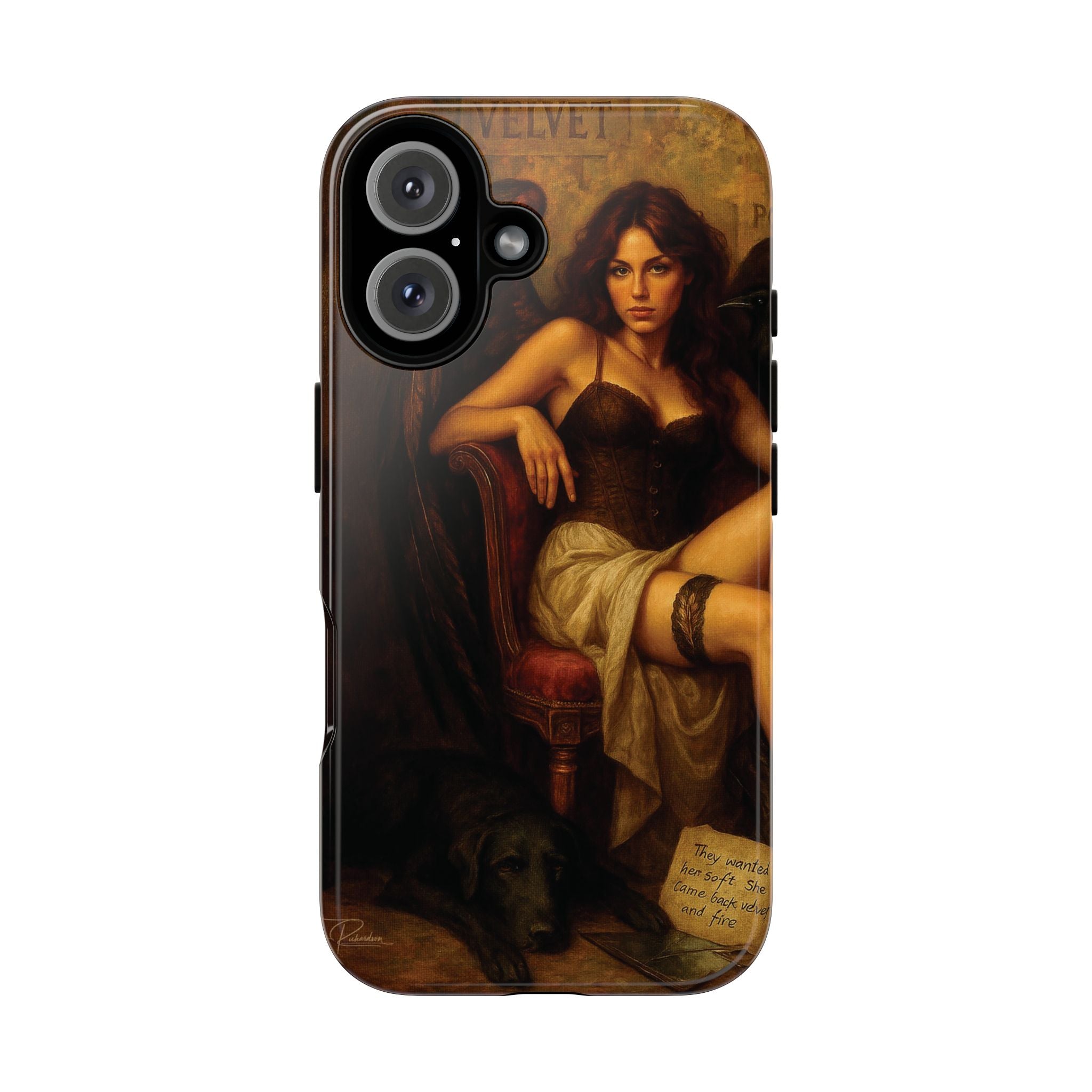 Vintage Pin-Up Phone Case — Sultry Victorian Femme Art Protective Cover