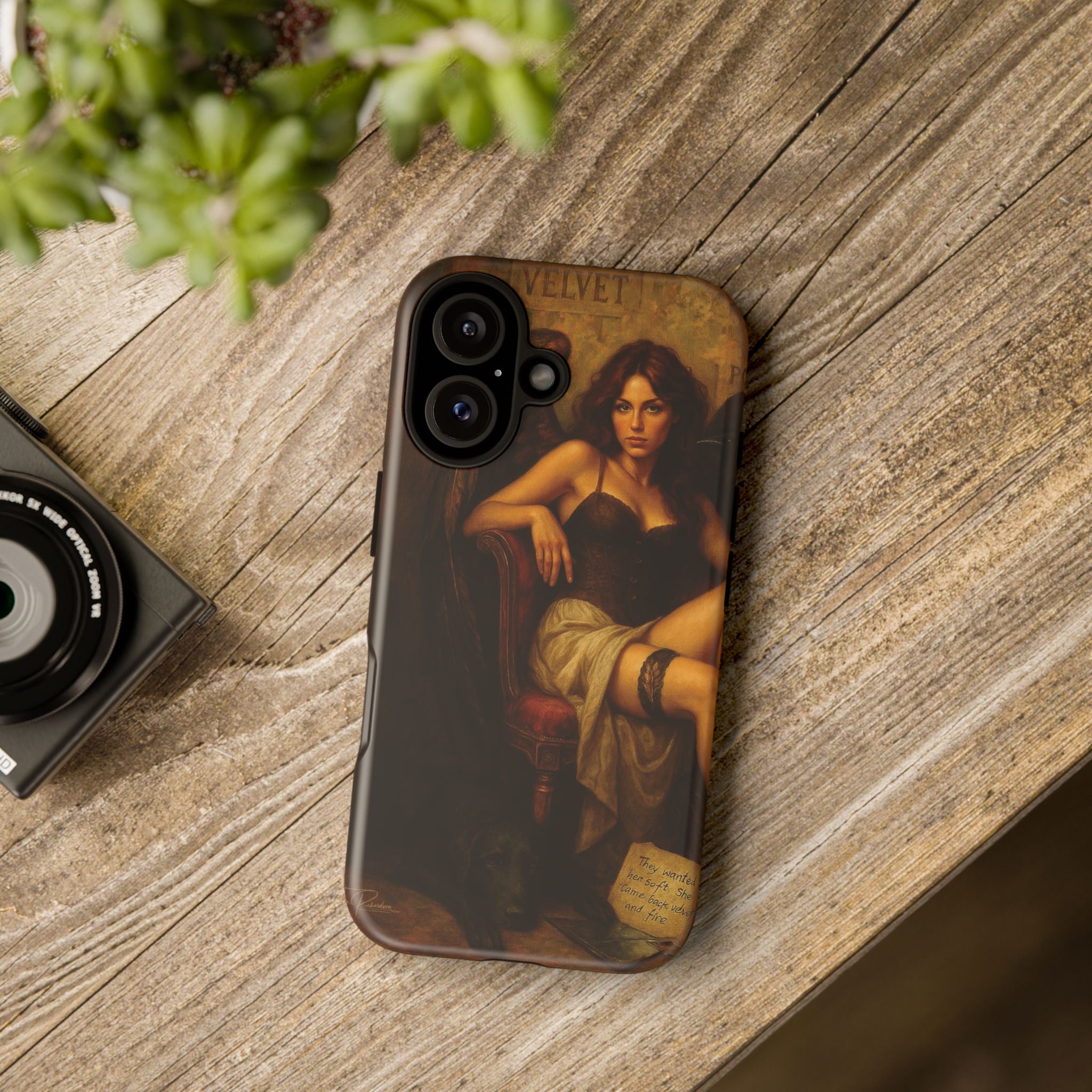 Vintage Pin-Up Phone Case — Sultry Victorian Femme Art Protective Cover