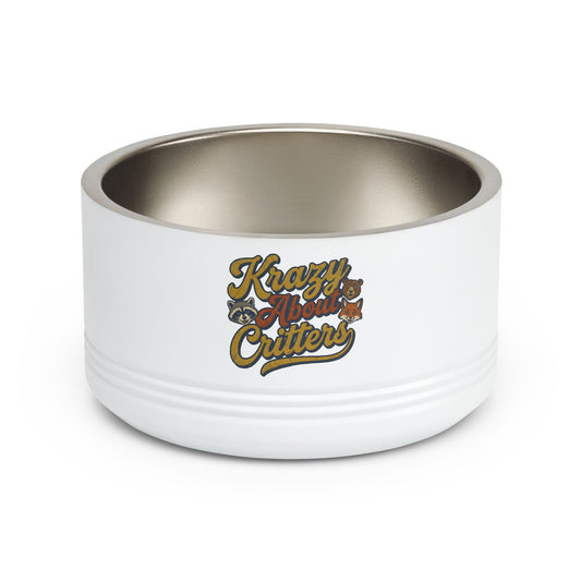 Krazy Critters 18oz Stainless Pet Bowl — Non-Slip Ceramic-Style Water & Food Dish