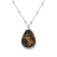 Load image into Gallery viewer, Victorian Portrait Oval Necklace – Vintage Art Teardrop Pendant
