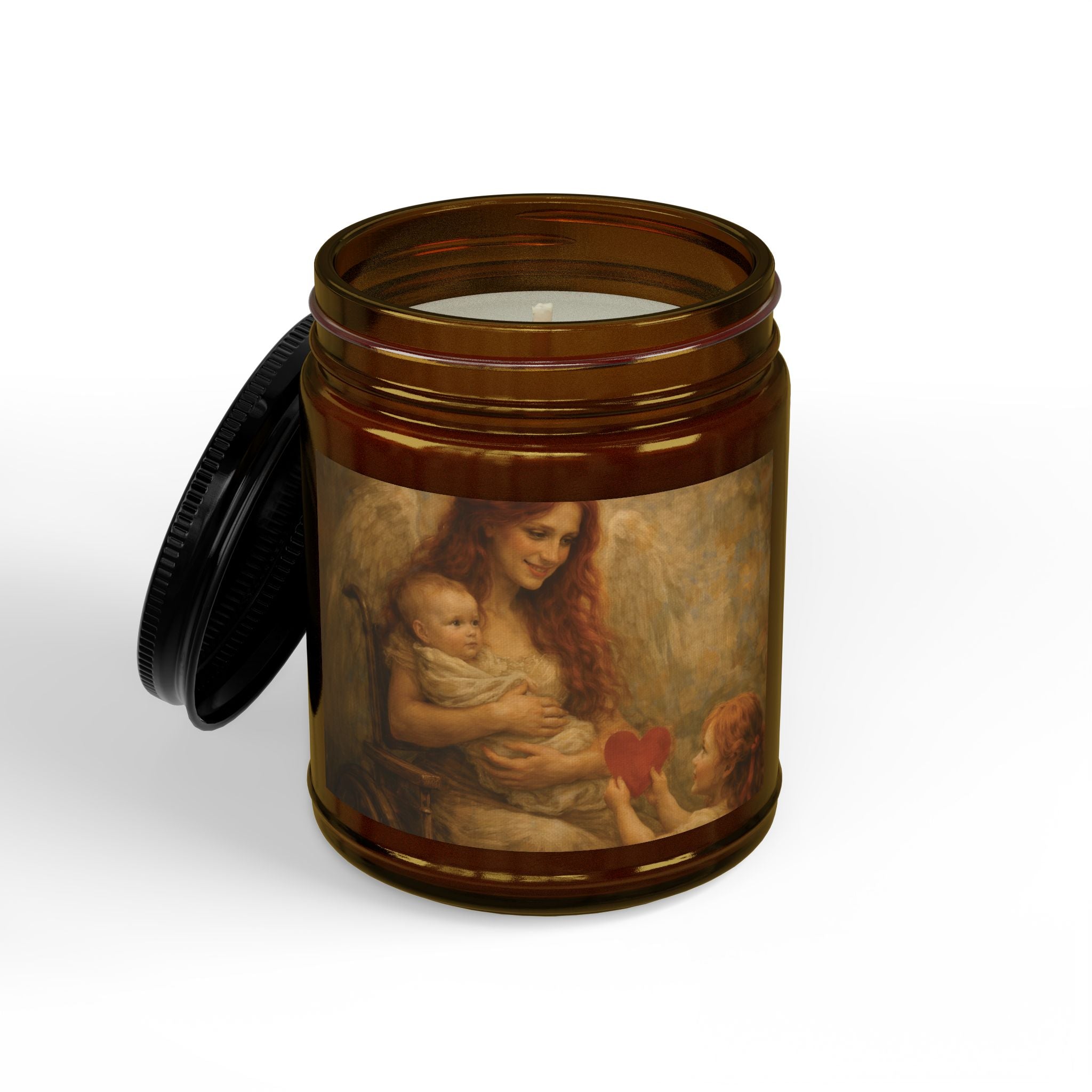 Valentine Scented Soy Candles with Black Lid, (4 and 9oz)
