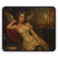 Load image into Gallery viewer, Retro Angel Pin-Up Gaming Mouse Pad — Vintage Romantic Desk Mat
