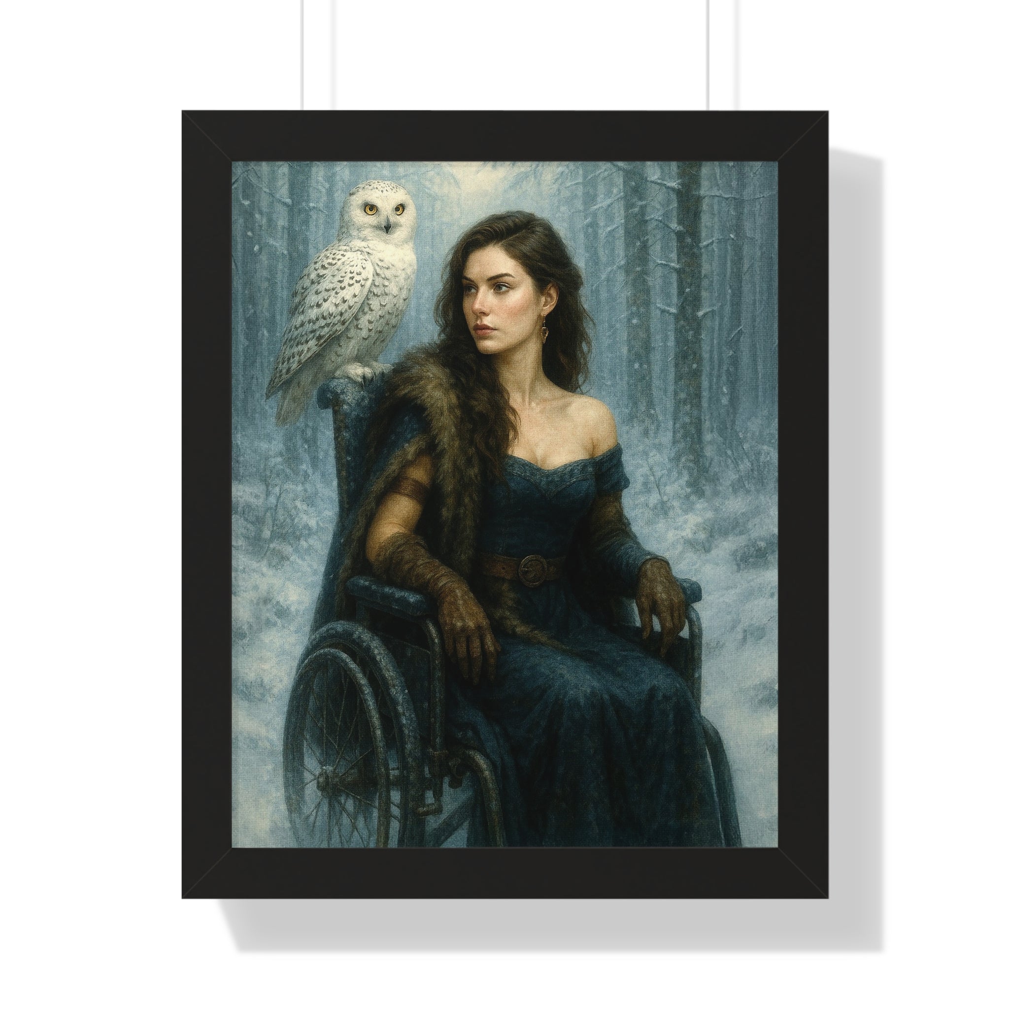 Framed Vertical Artwork WINTER KNOWS HER NAME
