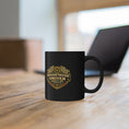 Load image into Gallery viewer, Onward Motion Driver Black Mug — "I Drove It Like I Stole It" Vintage Racing Coffee Cup (11oz & 15oz)
