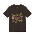 Load image into Gallery viewer, Just A Girl That Loves Dogs T-Shirt — Cute Retro Dog Lover Tee
