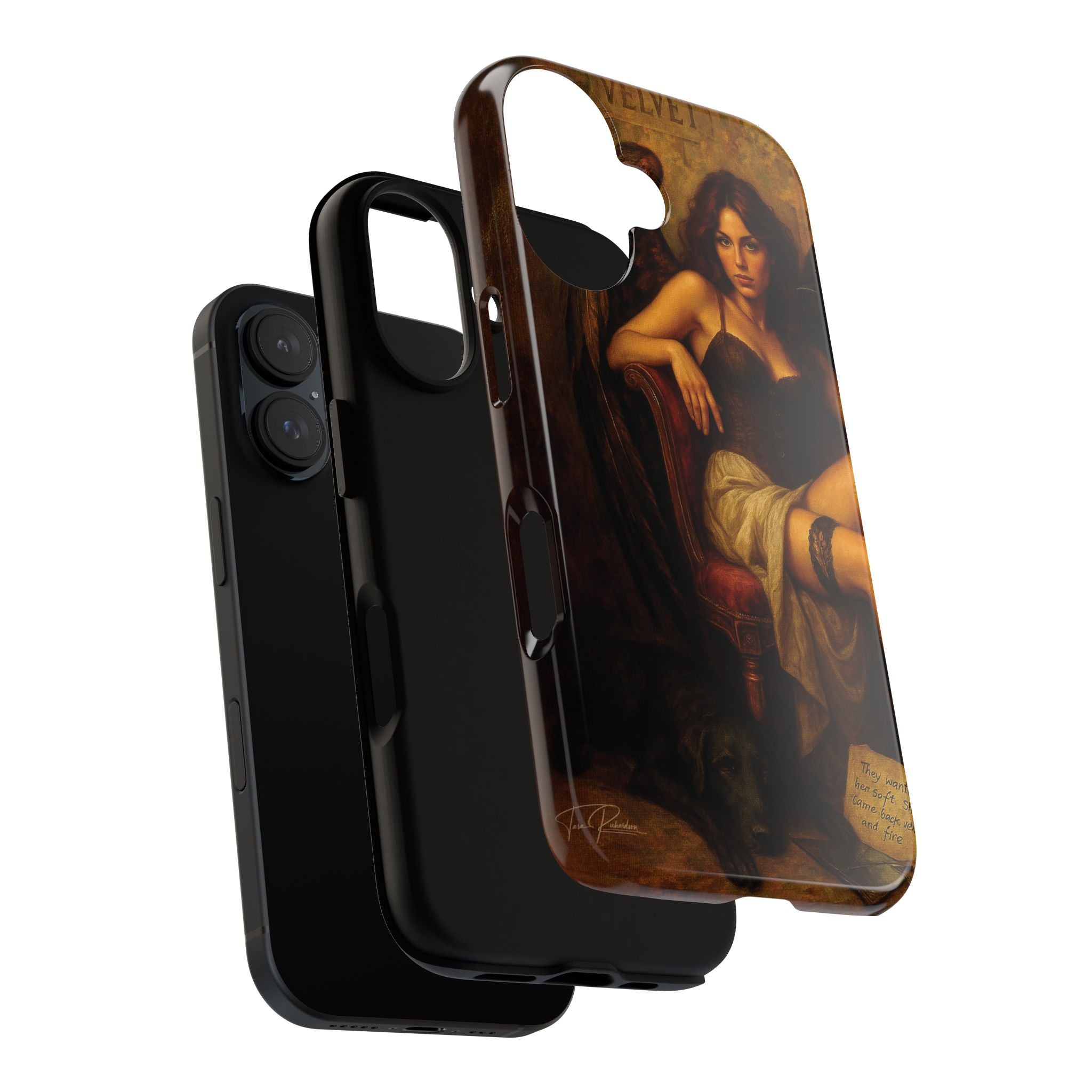 Vintage Pin-Up Phone Case — Sultry Victorian Femme Art Protective Cover