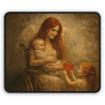 Load image into Gallery viewer, Angel Mother & Children Heart Gaming Mouse Pad — Vintage Sentimental Desk Mat
