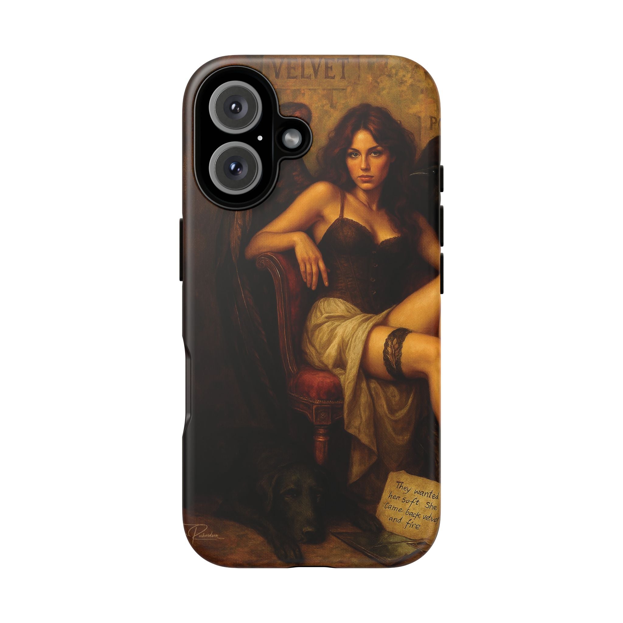 Vintage Pin-Up Phone Case — Sultry Victorian Femme Art Protective Cover