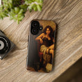 Load image into Gallery viewer, Vintage Pin-Up Phone Case — Sultry Victorian Femme Art Protective Cover
