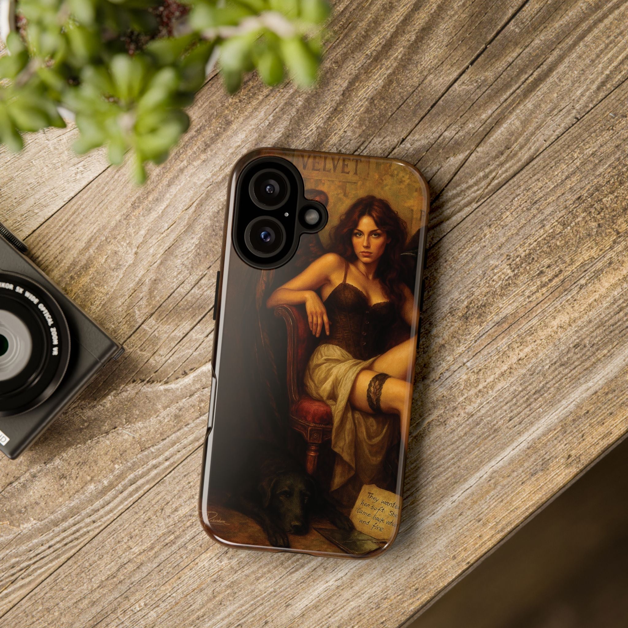 Vintage Pin-Up Phone Case — Sultry Victorian Femme Art Protective Cover