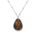 Load image into Gallery viewer, Romantic Vintage Oval Pendant Necklace - Couples Portrait Teardrop Necklace
