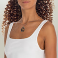 Load image into Gallery viewer, Oval Pendant Necklace with Vintage Angel Painting — Religious Teardrop Locket
