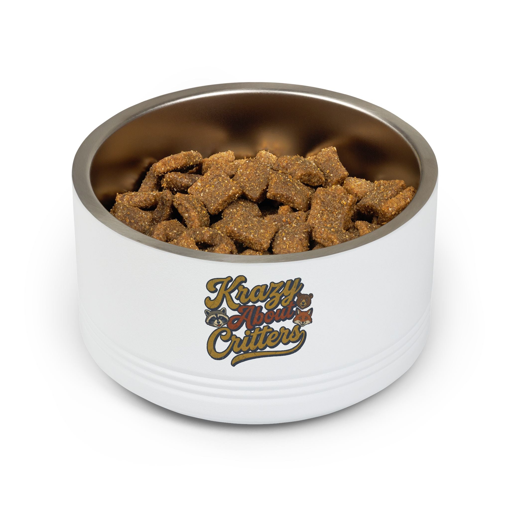 Krazy Critters 18oz Stainless Pet Bowl — Non-Slip Ceramic-Style Water & Food Dish