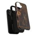 Load image into Gallery viewer, Autumn Tabby Cat Tough Phone Case — Vintage Floral Fall Design
