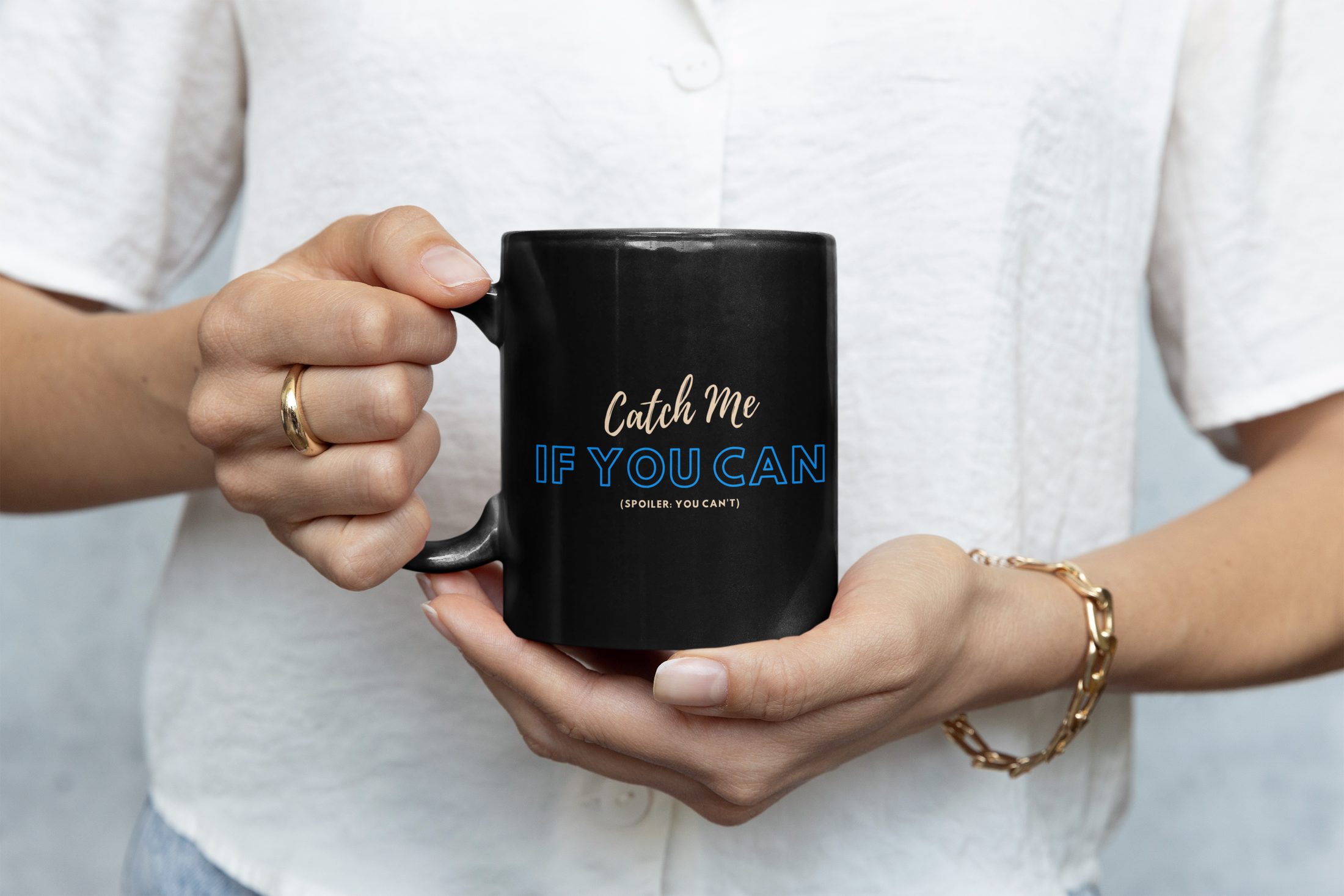 Unique 'Catch Me If You Can' Mug by Onward Motion: Get Yours Now!