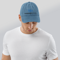 Load image into Gallery viewer, Check out our Denim Hat featuring the iconic Onward Motion logo!
