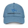 Load image into Gallery viewer, Check out our Denim Hat featuring the iconic Onward Motion logo!
