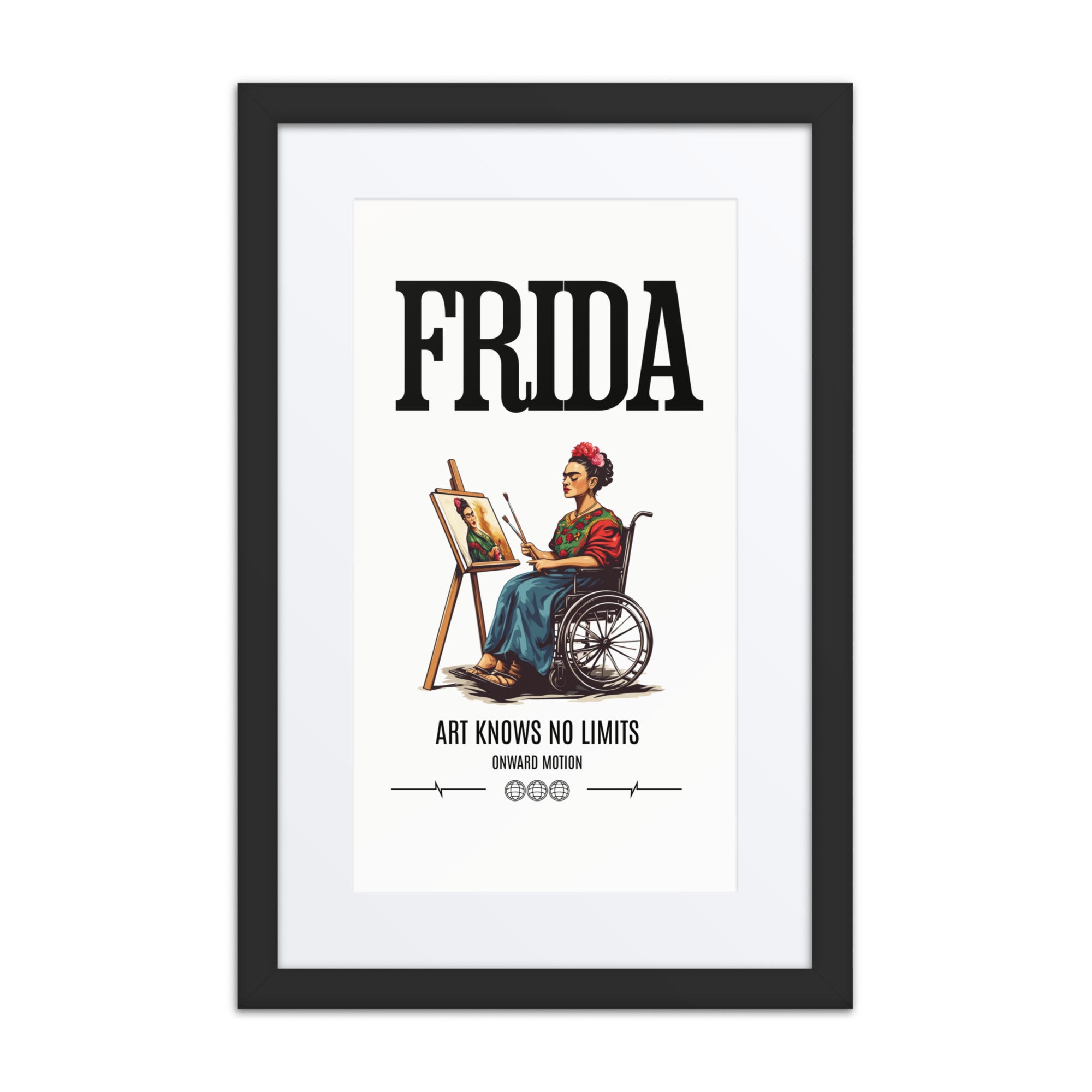 FRIDA Art Knows No Limits Framed Poster