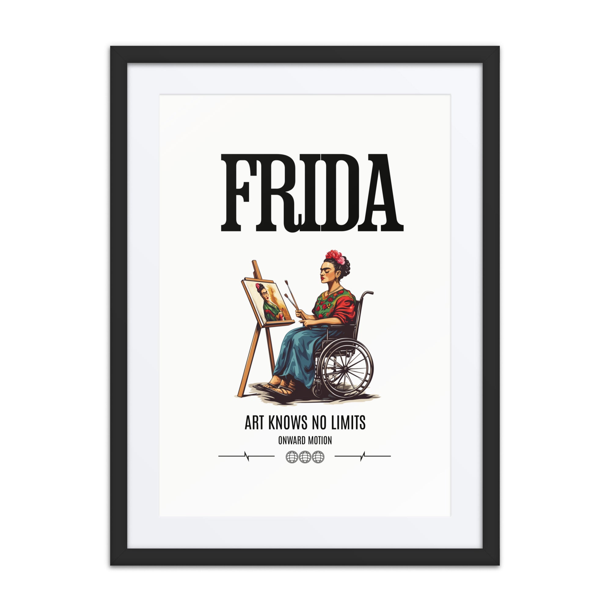 FRIDA Art Knows No Limits Framed Poster