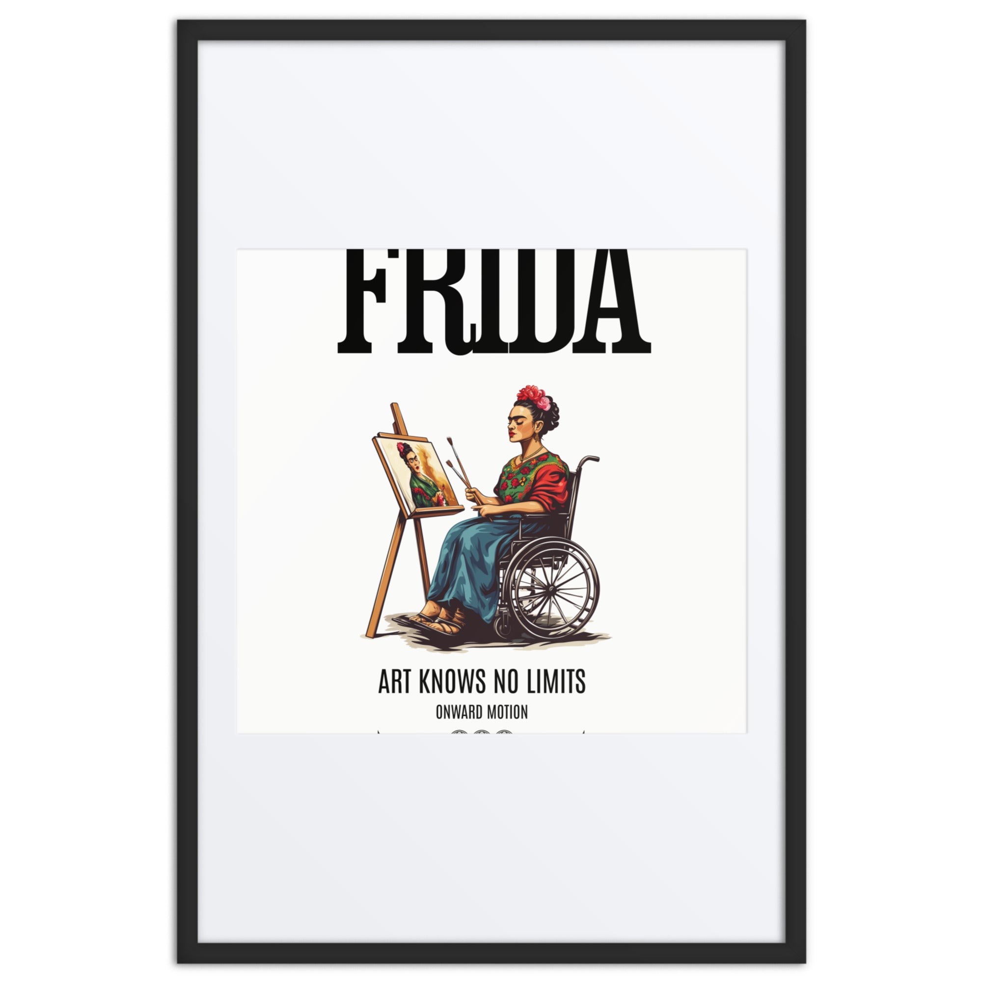 FRIDA Art Knows No Limits Framed Poster