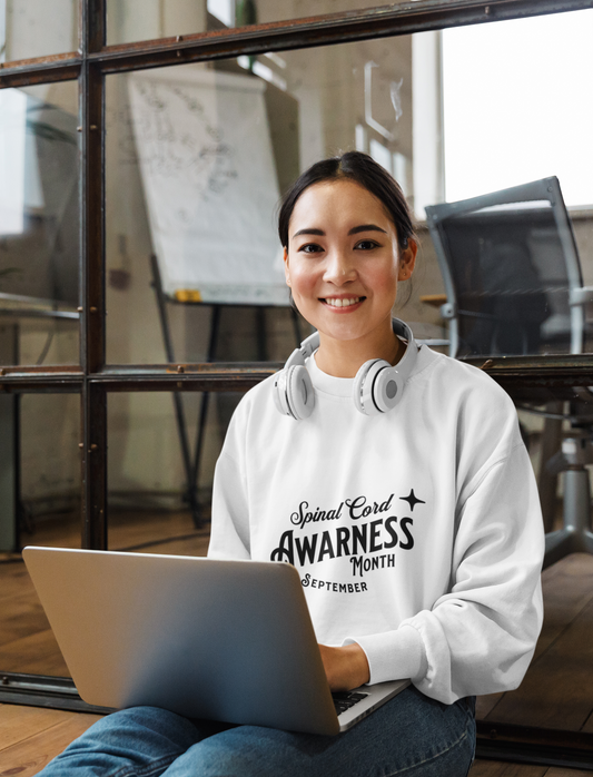 Spinal Cord Awareness Month Fleece Crop Sweatshirt Onward Motion