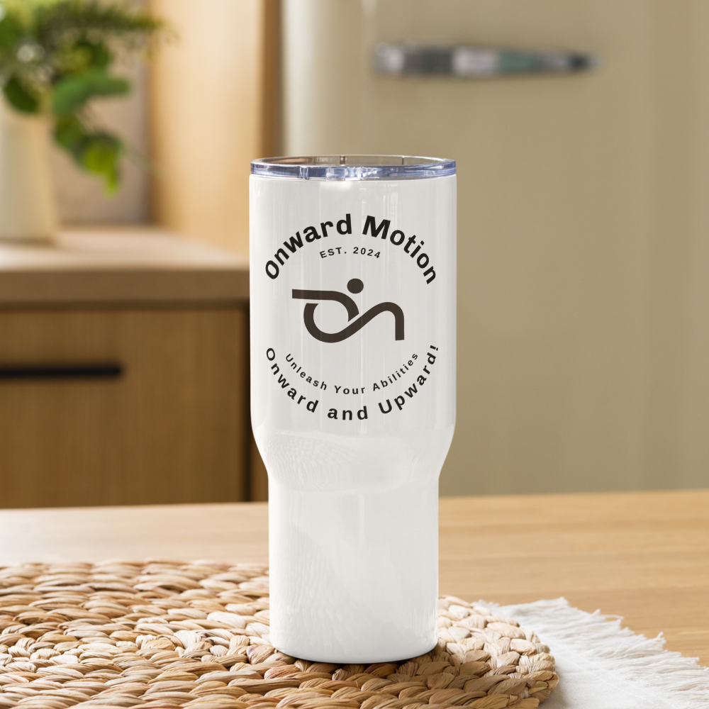 Travel mug with a handle - Onward Motion