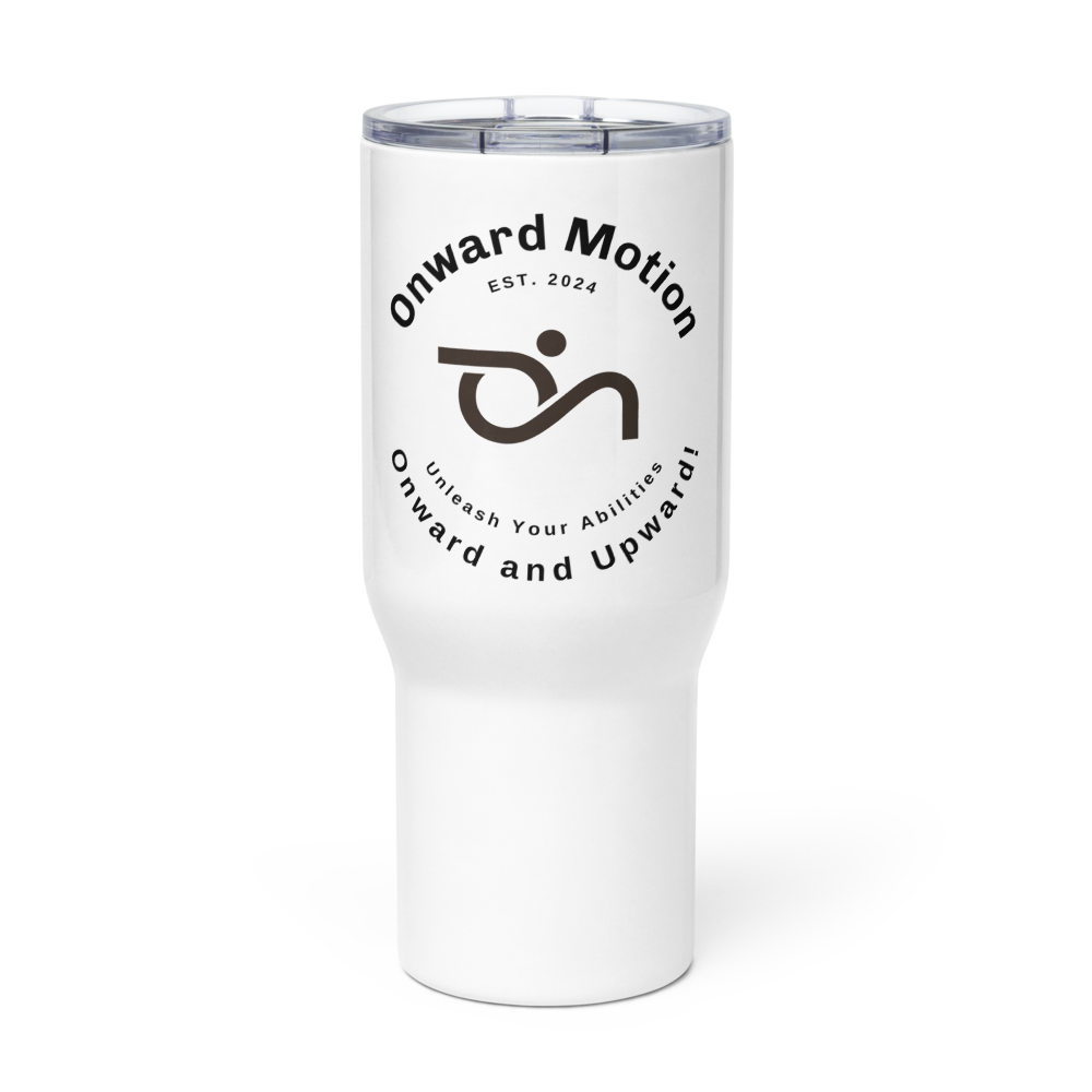 Travel mug with a handle - Onward Motion